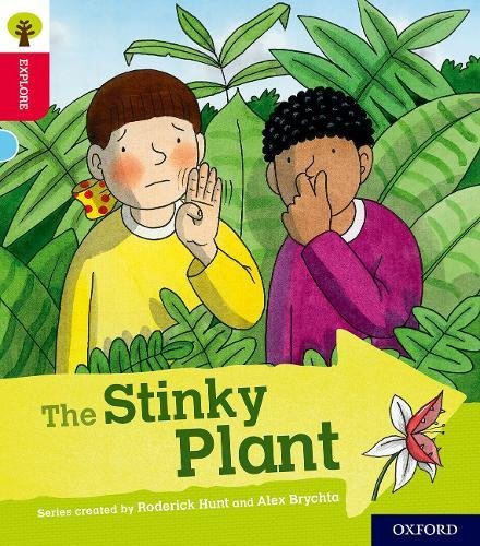Book cover: two children reacting to a large, green, stinky plant.