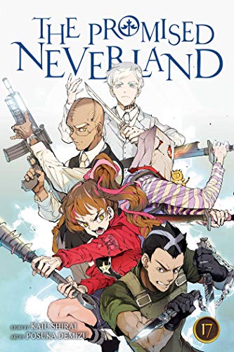 Manga cover featuring five characters armed with various weapons against a light blue background.
