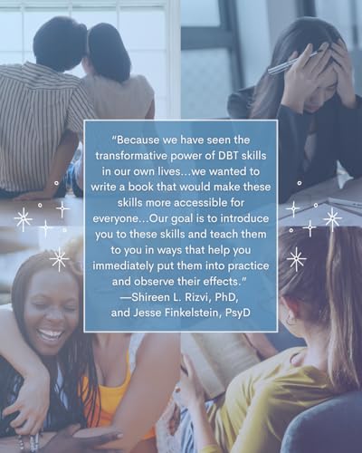 Book cover with diverse young adults and a quote about DBT skills.