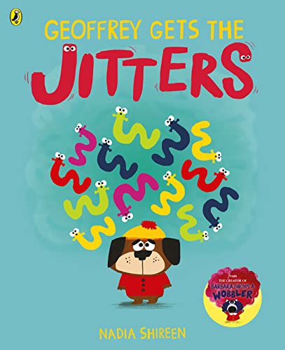 Book cover: cartoon dog surrounded by colorful, wiggly creatures.