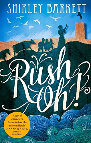 Book cover: "Rush Oh!" with silhouettes of people, animals, and waves.