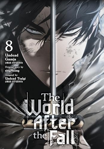 Black and white manga cover featuring a man with a sword, volume 8.