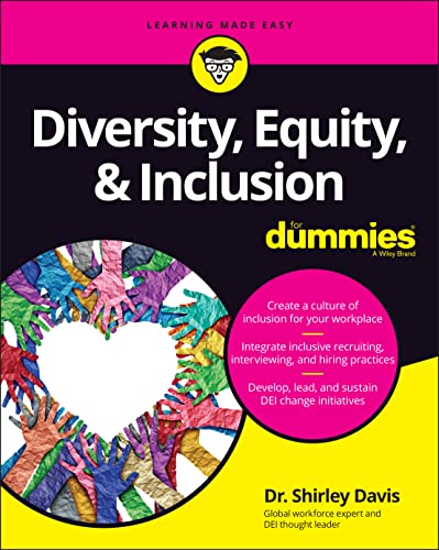 Book cover for "Diversity, Equity, & Inclusion" with a colorful hand illustration.