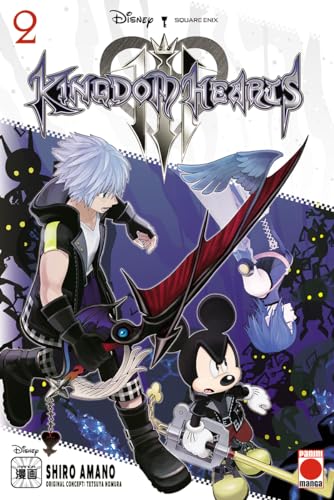 Kingdom Hearts III Volume 2 manga cover featuring Sora, Riku, and Mickey Mouse.