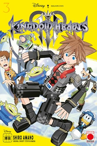 Kingdom Hearts III Volume 3 manga cover featuring Sora and Disney characters.
