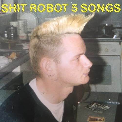 Vinyl EP cover: man with blonde mohawk, kitchen background.