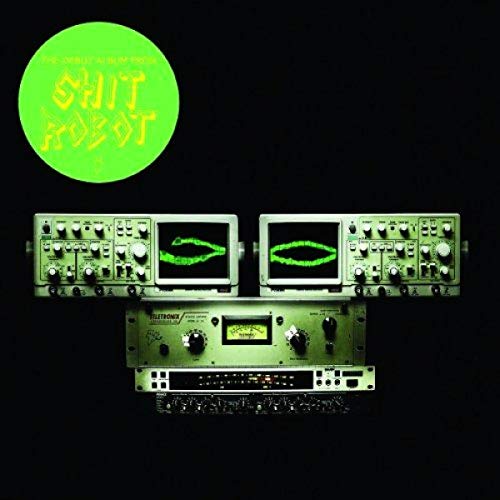 CD cover: green text, electronic music equipment, oscilloscope displays.