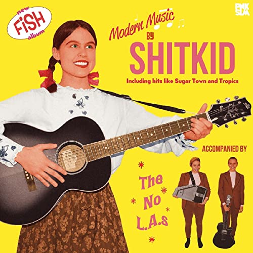 Vinyl album cover featuring a young woman with a guitar and bandmates.
