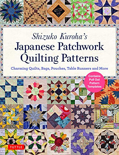 Book cover featuring a collage of colorful geometric Japanese patchwork quilt patterns.