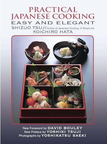 Cookbook cover featuring a red lacquer box with beautifully arranged Japanese dishes.