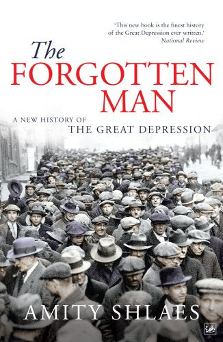 Book cover: “The Forgotten Man” depicts a large crowd of men in hats.