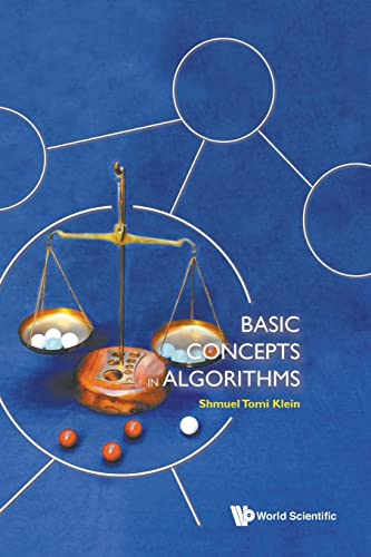 Book cover: “Basic Concepts In Algorithms” with balance scale imagery.