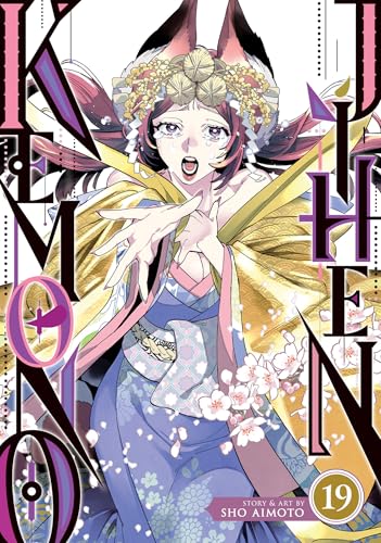 Kemono Jihen Vol. 19 cover: a surprised woman with elaborate headdress.