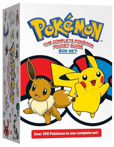 Pokemon box set featuring Eevee and Pikachu in front of two large Pokeball icons.