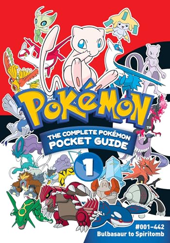 Cover of Pokemon The Complete Pokemon Pocket Guide Volume 1 featuring various legendary Pokemon characters.