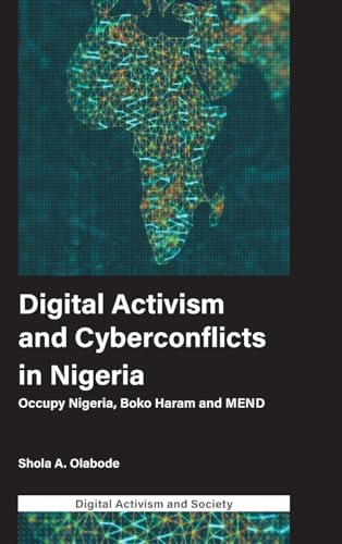 Book cover: "Digital Activism and Cyberconflicts in Nigeria" with map graphic.