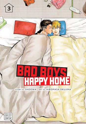 Manga cover: two men in bed, volume 3 of "Bad Boys, Happy Home.