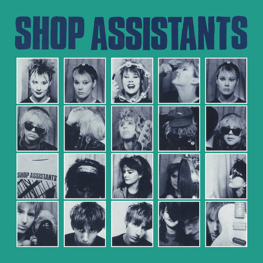 Album cover with a grid of black and white photos of band members.