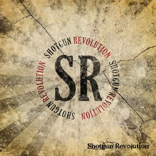CD cover with distressed texture, "SR" letters in a circular design.
