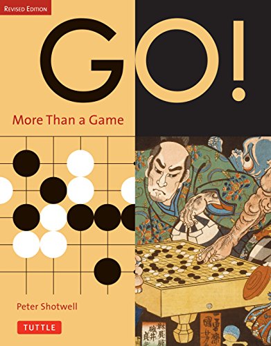 Book cover for “Go!” featuring game stones and a historical painting.