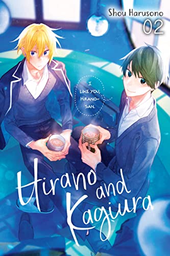 Manga volume cover with two young men and blue-toned background.