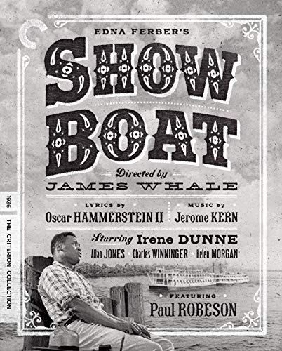 Show Boat" Blu-ray cover featuring a man and a steamboat in the background.