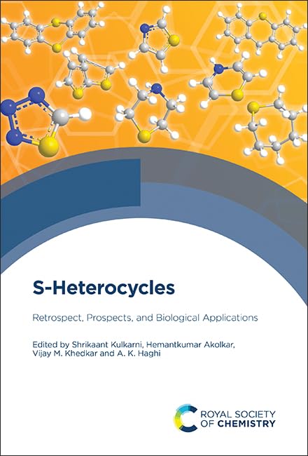 Book cover with molecular structures and title "S-Heterocycles".