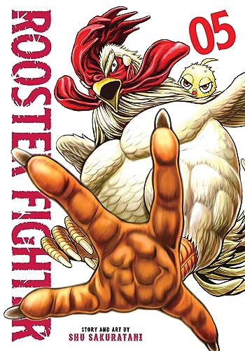 Manga cover featuring a muscular rooster reaching forward with a large clawed foot.
