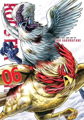 Manga cover featuring a white rooster and a red-crowned rooster in a dynamic pose.