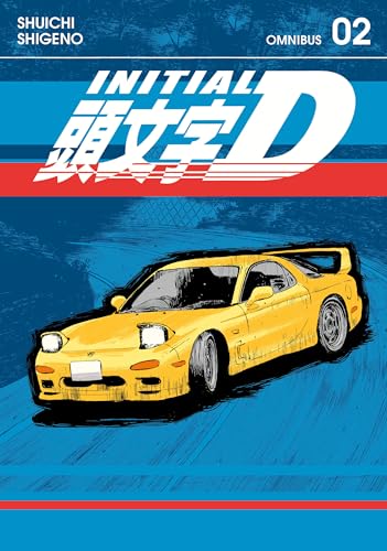 Initial D Omnibus 2 cover: yellow sports car drifting on asphalt.