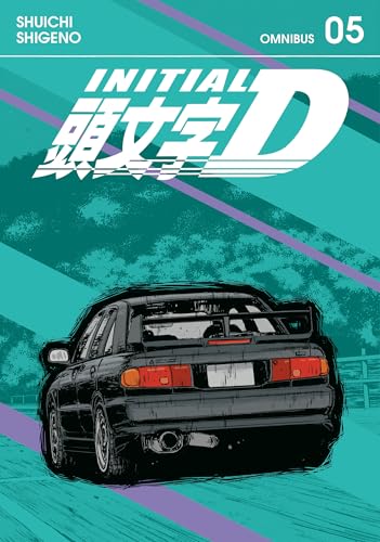 Initial D Omnibus 5 manga cover featuring a black sports car on a teal background.