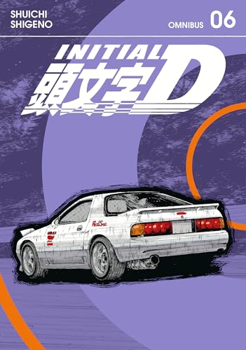 Initial D Omnibus 6 manga cover featuring a white sports car on purple background.