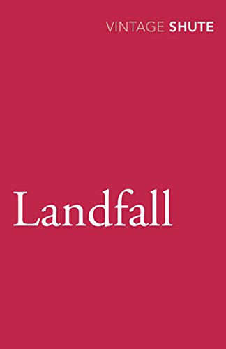 Book cover with a solid red background, white text reading Vintage Shute and Landfall.