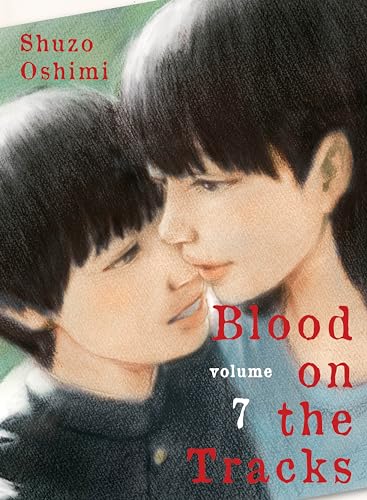 Manga cover: two young men with close faces, red title “Blood on the Tracks.”