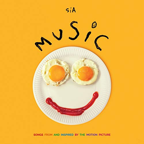 "Album cover with a smiley face made of eggs and ketchup on a plate."