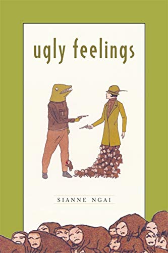 Book cover showing a fish-headed figure and a woman pointing guns at each other.