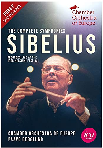 DVD cover featuring conductor Paavo Berglund with baton, titled Sibelius The Complete Symphonies.