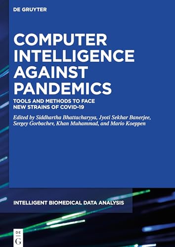 Book cover titled Computer Intelligence against Pandemics with blue background and abstract light streaks.