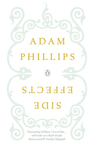 Book cover for “Side Effects” by Adam Phillips, with ornate green design.