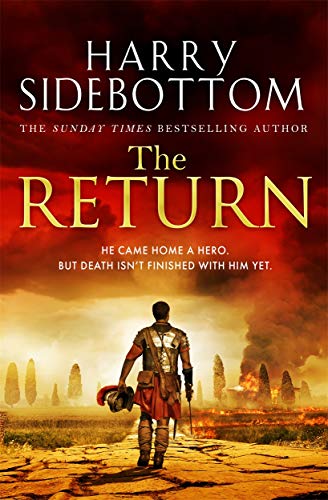 Book cover: a lone soldier walks toward a burning landscape.