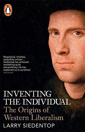 "Book cover featuring a portrait of a man against a black background with title text."