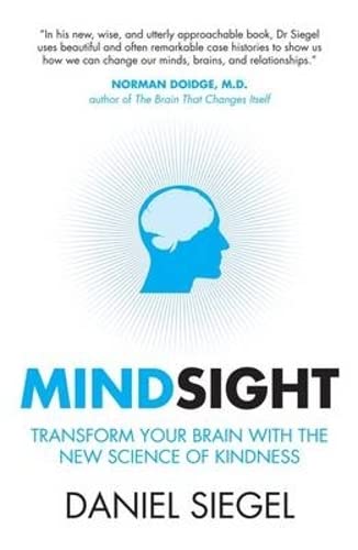 Book cover for Mindsight by Daniel Siegel featuring a blue silhouette of a head.