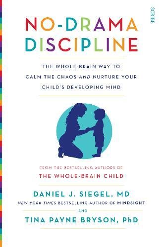 Book cover for No-Drama Discipline showing a silhouette of a woman and child.