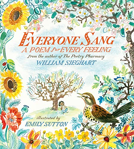 Book cover with floral illustrations, birds, and the title "Everyone Sang.