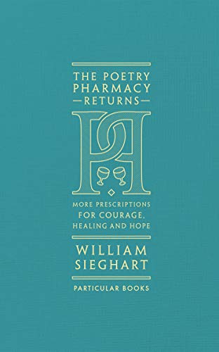Book cover with teal background and ornate gold letter "H" design.