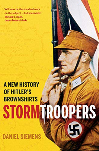 Book cover: “Stormtroopers,” featuring a Brownshirt in uniform with a swastika.