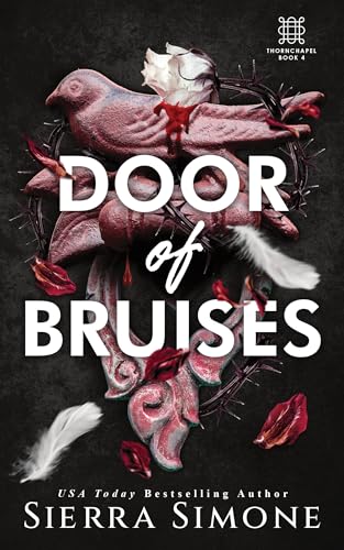 Book cover: a bird with thorns, blood, and white feathers, dark aesthetic.
