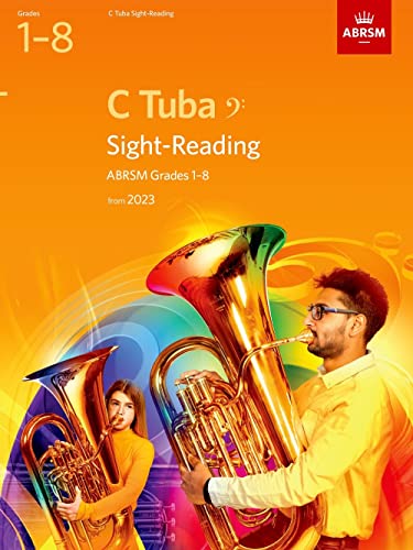 A music book cover titled C Tuba Sight-Reading featuring two people playing tubas.