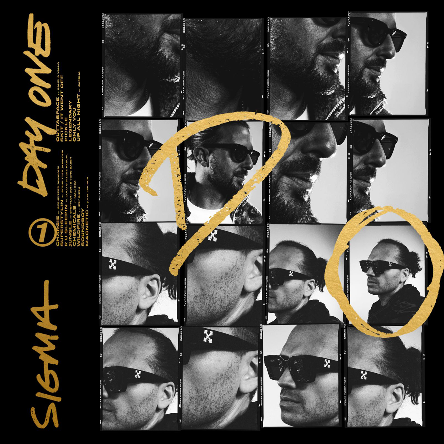 Vinyl album cover for Sigma's "Day One" featuring photo strip imagery.