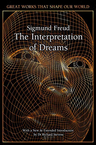 Book cover: “The Interpretation of Dreams” by Sigmund Freud, with abstract face.